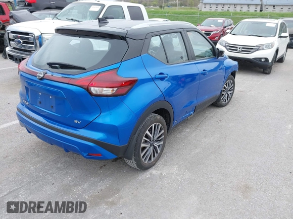 2023 Nissan Kicks SV with VIN 3N1CP5CV4PL553358, listed as a IAAI auction lot 42024111 with 15,172 mi miles. Bid and sale history available at carsss.com. Image 4.