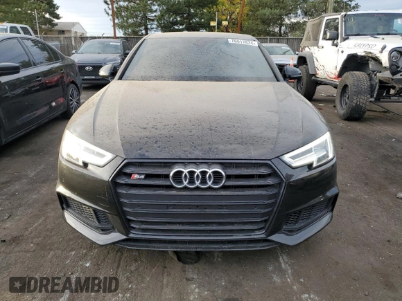 2018 Audi S4 Premium Plus with VIN WAUB4AF47JA117029, listed as a Copart auction lot 76617824 with 49,000 mi miles and Salvage Title. Bid and sale history available at carsss.com. Image 5.