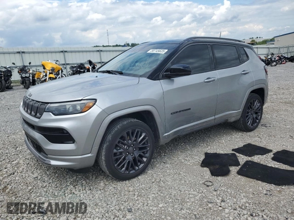 2022 Jeep Compass High Altitude with VIN 3C4NJDCB6NT104462, listed as a Copart auction lot 58745635 with 17,366 mi miles and Salvage title. Bid and sale history available at DreamBid. Image 1.