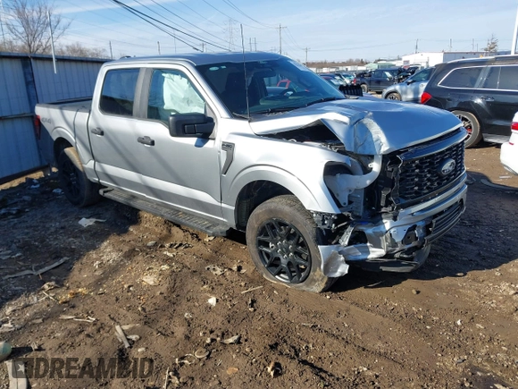 2024 Ford F-150 STX with VIN 1FTFW2L54RKE48691, listed as a IAAI auction lot 41554175 with 6,781 mi miles and . Bid and sale history available at carsss.com. Image 1.