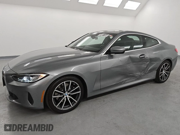 2024 BMW 4 Series 430i z VIN WBA53AP07RCN92336, wystawiony jako Copart lot #83991154 z przebiegiem 28 581 mil mil oraz Czysty tytuł • Clean title. Historia ofert i sprzedaży dostępna na DreamBid. Obrazek 1.