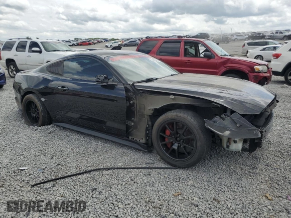 2015 Ford Mustang GT with VIN 1FA6P8CF9F5430356, listed as a Copart auction lot 55227095 with 58,986 mi miles and Salvage title. Bid and sale history available at DreamBid. Image 4.