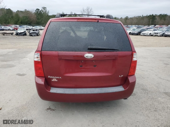 2008 Kia Sedona LX with VIN KNDMB233486266143, listed as a Copart auction lot 87282114 with 143,866 mi miles and Salvage Title. Bid and sale history available at carsss.com. Image 6.
