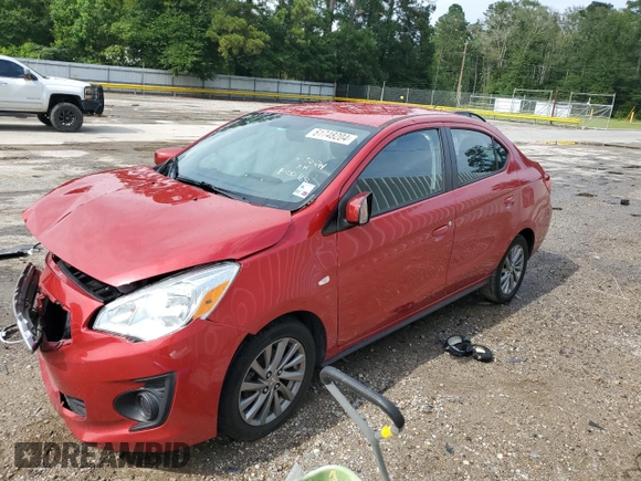 2019 Mitsubishi Mirage G4 ES with VIN ML32F3FJ3KHF00768, listed as a Copart auction lot 61748204 with 46,337 mi miles and Salvage Title. Bid and sale history available at carsss.com. Image 1.