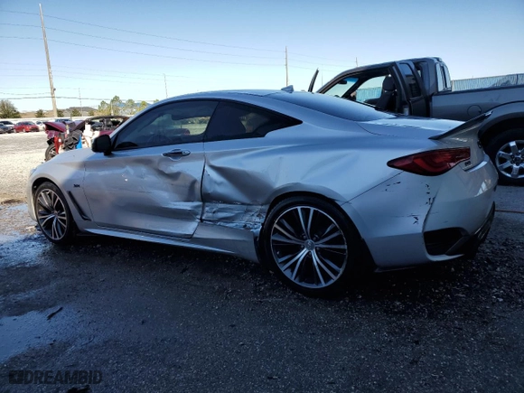 2017 Infiniti Q60 Sport with VIN JN1EV7EL8HM554655, listed as a Copart auction lot 45550155 with 56,386 mi miles and Salvage Title. Bid and sale history available at carsss.com. Image 2.