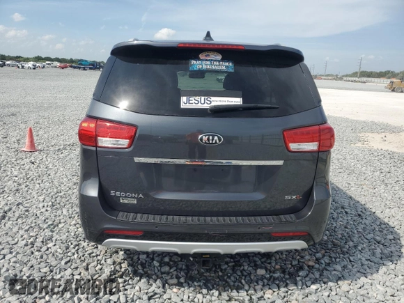 2017 Kia Sedona SX-L with VIN KNDME5C12H6278055, listed as a Copart auction lot 52092425 with 140,041 mi miles and Salvage Title. Bid and sale history available at carsss.com. Image 6.