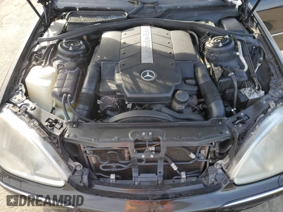 2002 Mercedes-Benz S 5.0L with VIN WDBNG75J32A295134, listed as a Copart auction lot 48179615 with 218,048 mi miles and Salvage Title. Bid and sale history available at carsss.com. Image 11.
