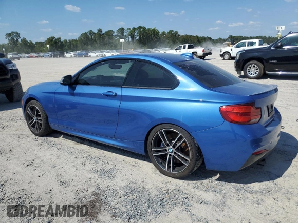 2019 BMW 2 Series M240i with VIN WBA2J5C55KVB28203, listed as a Copart auction lot 72290654 with 31,351 mi miles and Salvage Title. Bid and sale history available at DreamBid. Image 2.