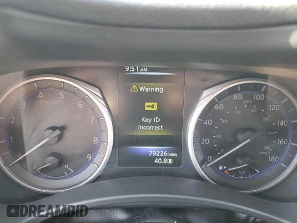 2017 Infiniti Q50 3.0t Premium with VIN JN1EV7ARXHM839092, listed as a Copart auction lot 47545185 with 79,226 mi miles and Salvage Title. Bid and sale history available at carsss.com. Image 9.