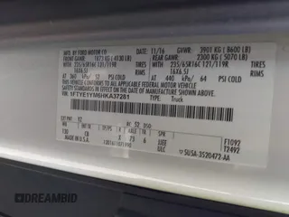 2017 Ford Transit с VIN 1FTYE1YM6HKA37281, выставлен на аукционе IAAI как лот 42621448 с пробегом 150 825 миль миль и . История ставок и продаж доступна на DreamBid. Изображение 9.