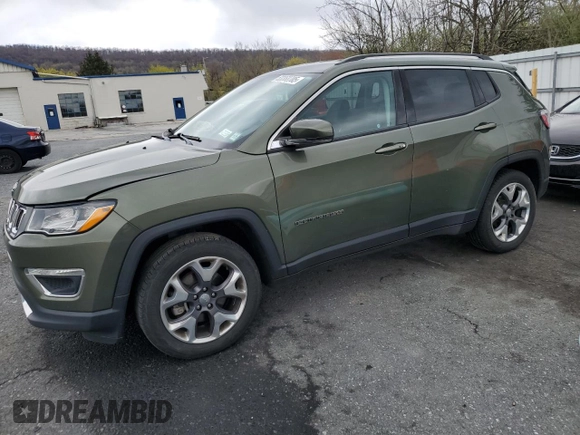 2020 Jeep Compass Limited with VIN 3C4NJDCB1LT111686, listed as a Copart auction lot 53368705 with 96,856 mi miles and Salvage Title. Bid and sale history available at carsss.com. Image 1.