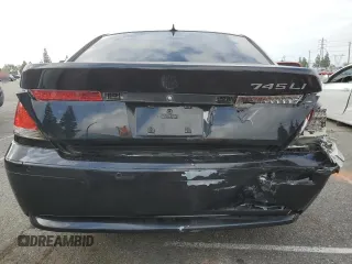2003 BMW 7 Series 745Li with VIN WBAGN63403DR10940, listed as a Copart auction lot 54620465 with 184,535 mi miles and Salvage Title. Bid and sale history available at carsss.com. Image 6.