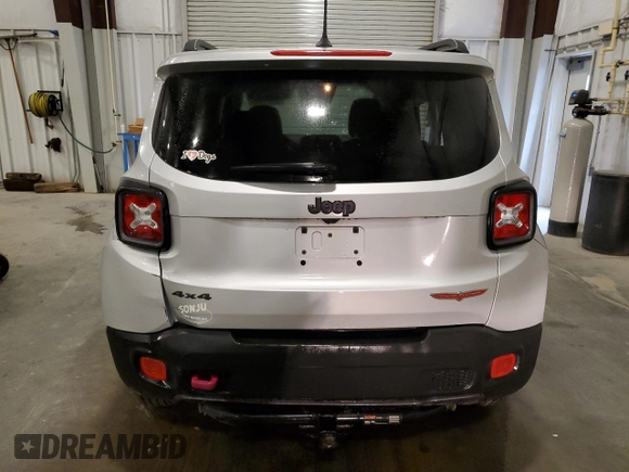 2017 Jeep Renegade Trailhawk with VIN ZACCJBCB2HPF93496, listed as a Copart auction lot 57511145 with 81,163 mi miles and Salvage title. Bid and sale history available at DreamBid. Image 6.