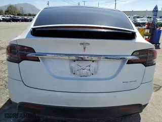 2020 Tesla Model X Long Range with VIN 5YJXCAE26LF283466, listed as a Copart auction lot 44362813 with 91,690 mi miles. Bid and sale history available at carsss.com. Image 6.