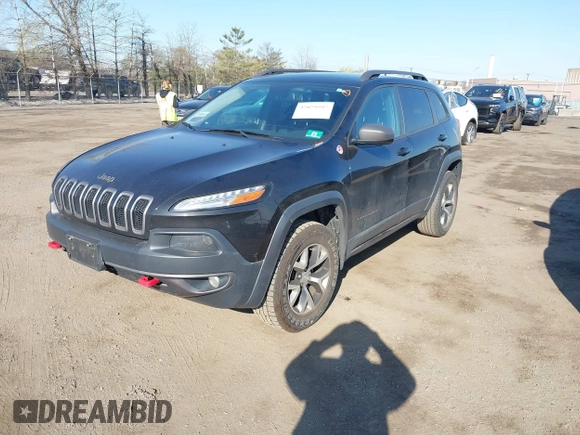 2014 Jeep Cherokee Trailhawk with VIN 1C4PJMBS5EW280598, listed as a IAAI auction lot 42079597 with 171,564 mi miles. Bid and sale history available at carsss.com. Image 17.
