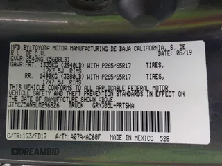 2020 Toyota Tacoma SR5 z VIN 3TMCZ5AN9LM296826, wystawiony jako IAAI lot #42533149 z przebiegiem 72 375 mil mil oraz . Historia ofert i sprzedaży dostępna na DreamBid. Obrazek 9.