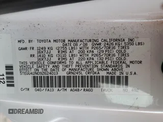 2009 Toyota Tacoma with VIN 5TEUU42N09Z624013, listed as a Copart auction lot 44375525 with 29,556 mi miles and Salvage Title. Bid and sale history available at carsss.com. Image 12.