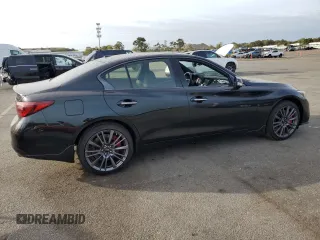 2024 Infiniti Q50 Red Sport 400 with VIN JN1FV7DRXRM680351, listed as a Copart auction lot 72008234 with 462 mi miles and Salvage title. Bid and sale history available at DreamBid. Image 3.
