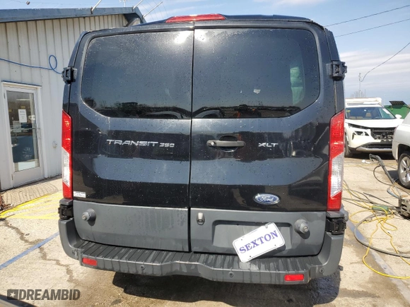 2018 Ford Transit Passenger Wagon XL with VIN 1FBZX2ZM3JKA62040, listed as a Copart auction lot 48342055 with 0 mi miles and Salvage Title. Bid and sale history available at carsss.com. Image 6.