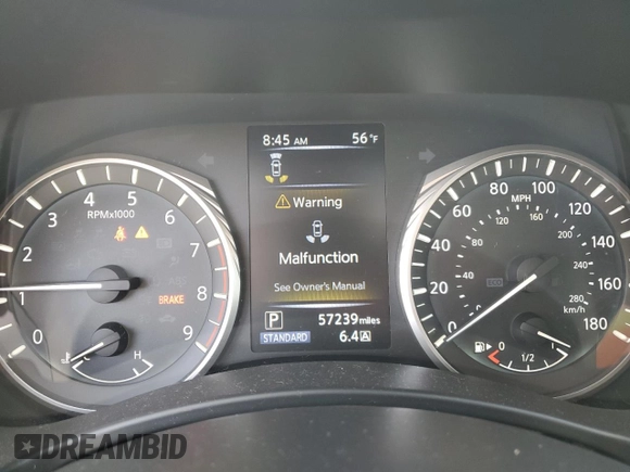 2019 Infiniti Q50 Luxe с VIN JN1EV7AR0KM592625, выставлен на аукционе Copart как лот 57175775 с пробегом 57 239 миль миль и Списание • Salvage title. История ставок и продаж доступна на DreamBid. Изображение 9.