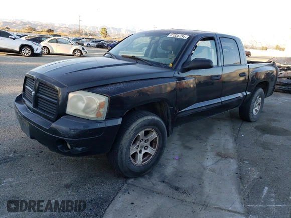 2006 Dodge Dakota SLT with VIN 1D7HE48N16S603974, listed as a Copart auction lot 81836154 with 234,299 mi miles and Salvage Title. Bid and sale history available at DreamBid. Image 1.
