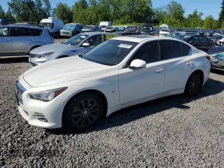 2015 Infiniti Q50 Premium with VIN JN1BV7AR8FM405303, listed as a Copart auction lot 64443855 with 153,631 mi miles and Clean title. Bid and sale history available at DreamBid. Image 1.