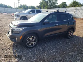 2021 Kia Seltos SX with VIN KNDETCA27M7107395, listed as a Copart auction lot 59027085 with 78,185 mi miles and Salvage title. Bid and sale history available at DreamBid. Image 1.