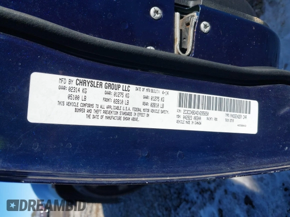 2014 Dodge Charger SE with VIN 2C3CDXBG4EH295650, listed as a IAAI auction lot 41274248 with 259,390 mi miles and . Bid and sale history available at carsss.com. Image 9.