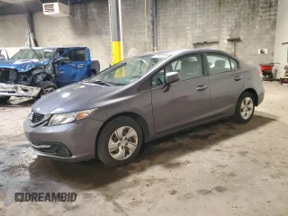2015 Honda Civic LX with VIN 19XFB2F54FE701353, listed as a Copart auction lot 61852435 with 106,778 mi miles and Salvage title. Bid and sale history available at DreamBid. Image 1.