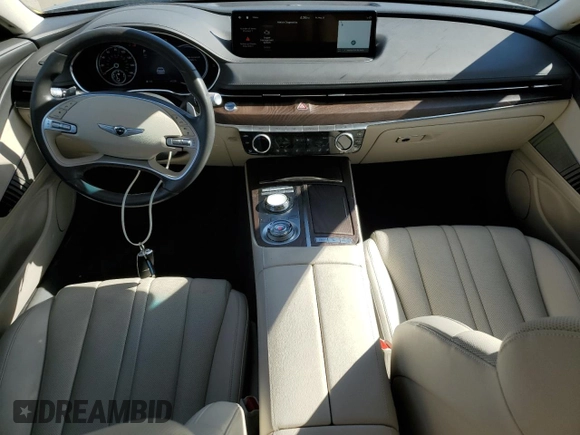 2023 Genesis G80 2.5T with VIN KMTGB4SC8PU142768, listed as a Copart auction lot 58481075 with 41,278 mi miles and Salvage title. Bid and sale history available at DreamBid. Image 8.
