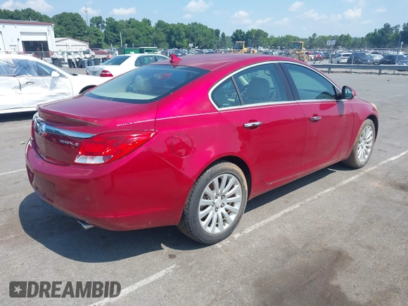 2013 Buick Regal Turbo Premium 1 with VIN 2G4GS5EV1D9194216, listed as a IAAI auction lot 42635236 with 110,281 mi miles and . Bid and sale history available at DreamBid. Image 4.