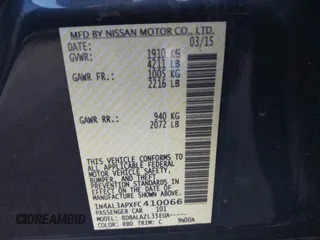 2015 Nissan Altima 2.5 S with VIN 1N4AL3APXFC410066, listed as a IAAI auction lot 41593448 with 102,791 mi miles. Bid and sale history available at carsss.com. Image 9.