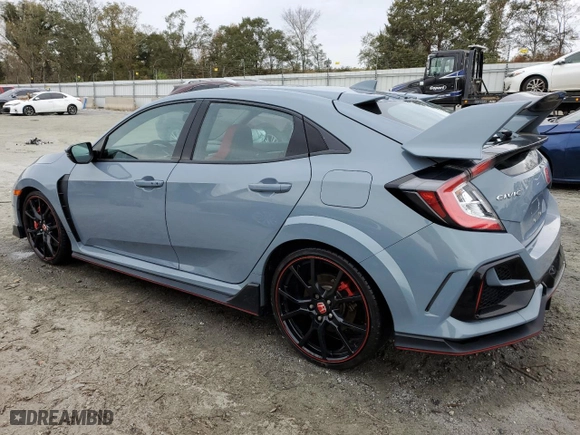 2021 Honda Civic Type R Touring with VIN SHHFK8G77MU203527, listed as a Copart auction lot 71277114 with 23,672 mi miles and Non Repairable. Bid and sale history available at carsss.com. Image 2.