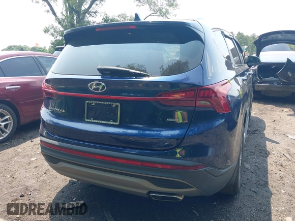 2021 Hyundai Santa Fe SE with VIN 5NMS1DAJXMH344025, listed as a IAAI auction lot 42477124 with 17,129 mi miles and . Bid and sale history available at DreamBid. Image 16.