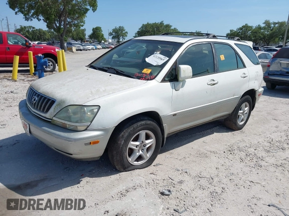 2002 Lexus RX 300 with VIN JTJGF10U920120014, listed as a IAAI auction lot 42120963 with 1 mi miles. Bid and sale history available at carsss.com. Image 2.