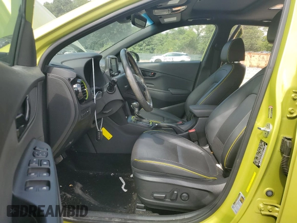 2020 Hyundai Kona Ultimate with VIN KM8K53A50LU480507, listed as a Copart auction lot 62799814 with 19,403 mi miles and Salvage Title. Bid and sale history available at carsss.com. Image 7.