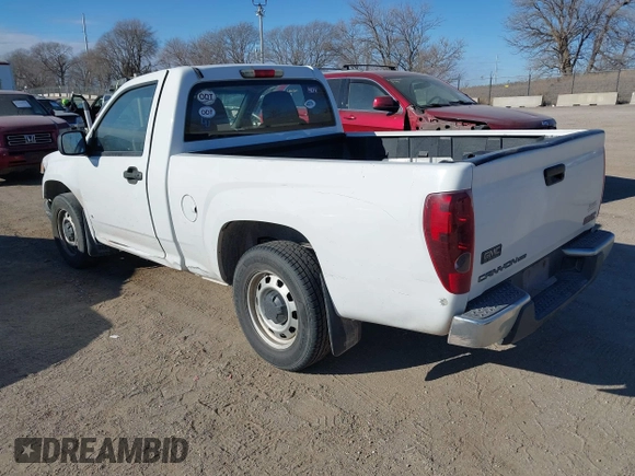 2009 GMC Canyon Work Truck with VIN 1GTCS149798123346, listed as a IAAI auction lot 41311696 with 110,494 mi miles. Bid and sale history available at carsss.com. Image 3.