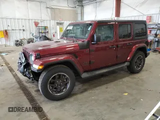2021 Jeep Wrangler Unlimited Willys with VIN 1C4HJXDN9MW680787, listed as a Copart auction lot 53490605 with 65,122 mi miles and Salvage Title. Bid and sale history available at DreamBid. Image 1.