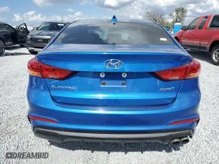 2018 Hyundai Elantra Sport with VIN KMHD04LB9JU637187, listed as a Copart auction lot 43939845 with 47,961 mi miles and Salvage Title. Bid and sale history available at carsss.com. Image 6.