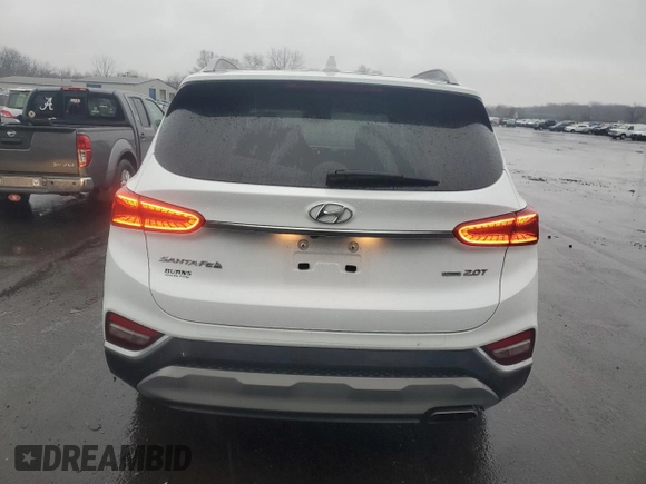 2020 Hyundai Santa Fe SEL with VIN 5NMS3CAA8LH150399, listed as a Copart auction lot 43323105 with 57,781 mi miles and Salvage Title. Bid and sale history available at carsss.com. Image 6.