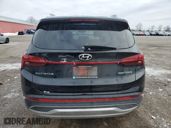 2023 Hyundai Santa Fe Hybrid Luxury with VIN KM8S5DA10PU096168, listed as a Copart auction lot 85579224 with 20,052 mi miles and Clean Title. Bid and sale history available at carsss.com. Image 6.