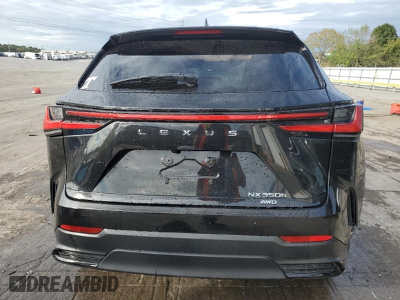 2025 Lexus NX 350h with VIN 2T2AKCEZ4SC031831, listed as a Copart auction lot 71594764 with 9,147 mi miles and Salvage Title. Bid and sale history available at DreamBid. Image 6.