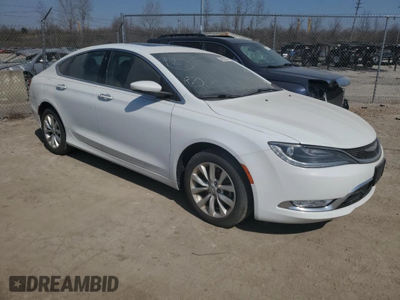 2016 Chrysler 200 C with VIN 1C3CCCCB4GN147409, listed as a Copart auction lot 49275705 with 125,702 mi miles and Salvage Title. Bid and sale history available at carsss.com. Image 4.