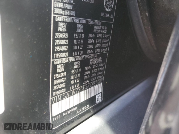2019 Land Rover Range Rover Sport SVR with VIN SALWZ2SEXKA853080, listed as a Copart auction lot 74125794 with 52,855 mi miles and Salvage Title. Bid and sale history available at DreamBid. Image 13.