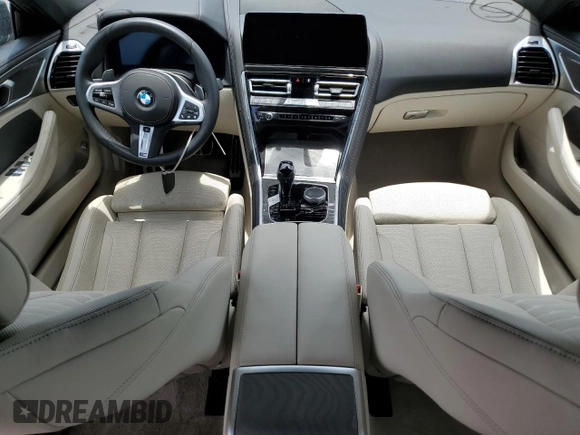 2023 BMW 8 Series 840i with VIN WBAGV2C00PCM91926, listed as a Copart auction lot 59285464 with 1,377 mi miles and Non Repairable. Bid and sale history available at carsss.com. Image 8.