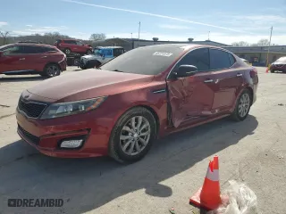2014 Kia Optima EX with VIN 5XXGN4A76EG268432, listed as a Copart auction lot 46721375 with 116,857 mi miles and Salvage Title. Bid and sale history available at carsss.com. Image 1.