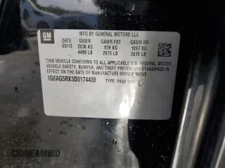 2013 Cadillac ATS z VIN 1G6AG5RX3D0174408, wystawiony jako Copart lot #49285005 z przebiegiem 164 773 mil mil oraz Szkoda całkowita • Salvage title. Historia ofert i sprzedaży dostępna na DreamBid. Obrazek 12.
