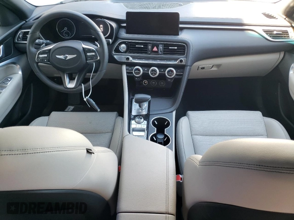 2023 Genesis G70 2.0T with VIN KMTG34TA9PU129246, listed as a Copart auction lot 60851434 with 12,407 mi miles and Non Repairable. Bid and sale history available at DreamBid. Image 8.