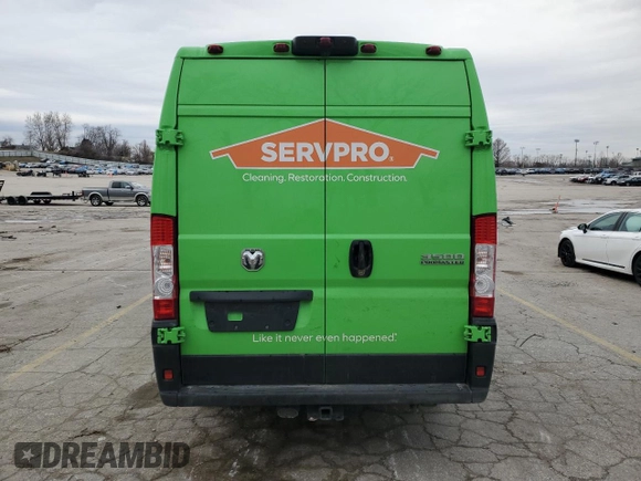 2023 Ram ProMaster Cargo with VIN 3C6MRVJG4PE507234, listed as a Copart auction lot 44520365 with Not Provided miles and Salvage Title. Bid and sale history available at DreamBid. Image 6.