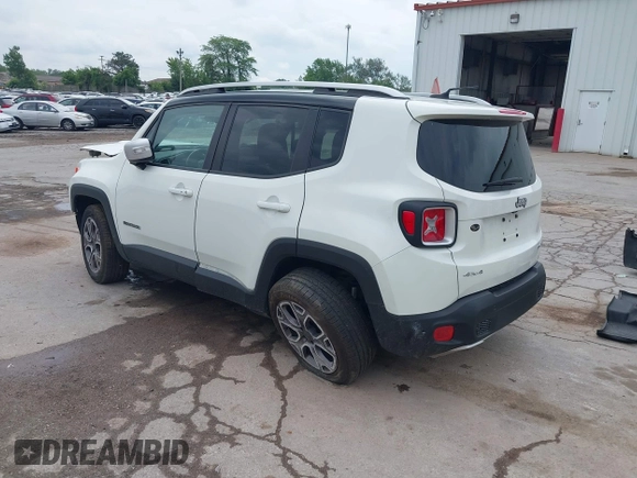2017 Jeep Renegade Limited с VIN ZACCJBDB3HPG60590, выставлен на аукционе IAAI как лот 42521527 с пробегом 79 455 миль миль и . История ставок и продаж доступна на DreamBid. Изображение 3.